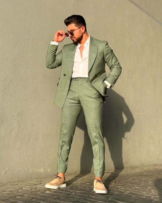 green suits