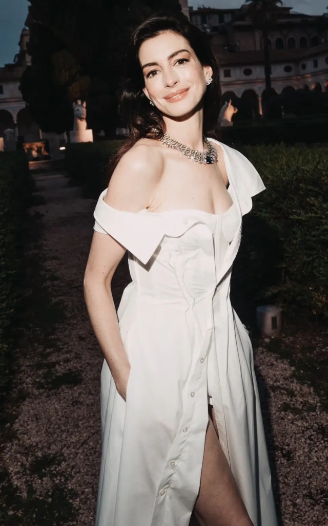 Anne Hathaway at the Bulgari high jewellery event in Rome