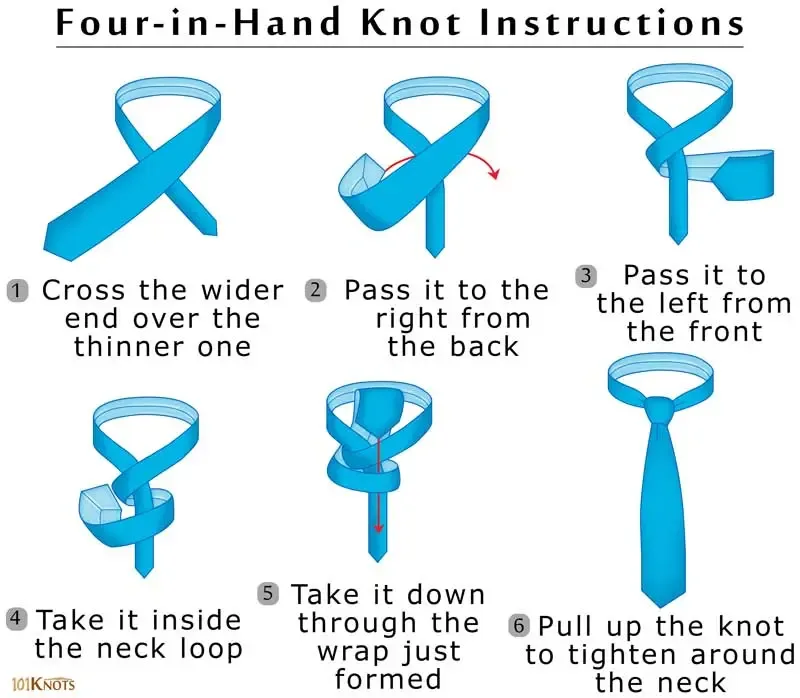 Four-in-Hand Knot: 