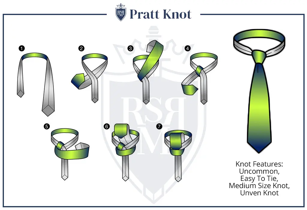 Pratt Knot (Shelby Knot)

Source: Real Men Real Style