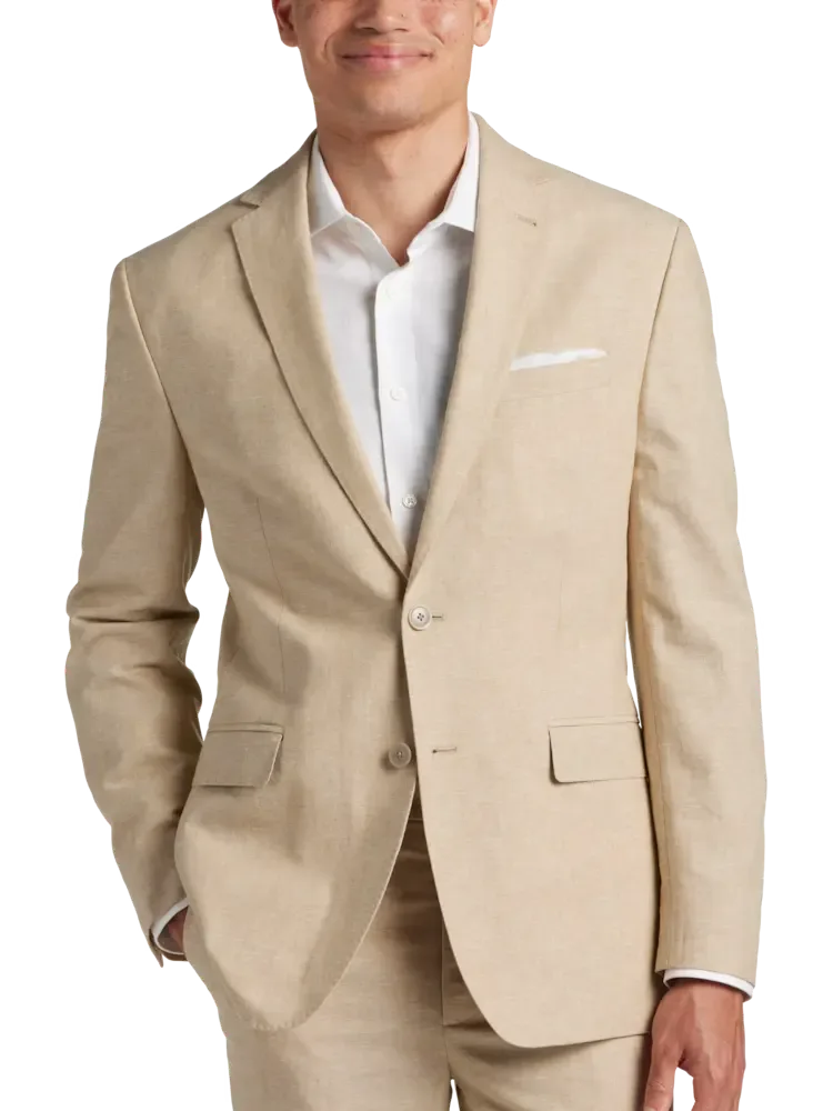 Tan Suit with White SHirt