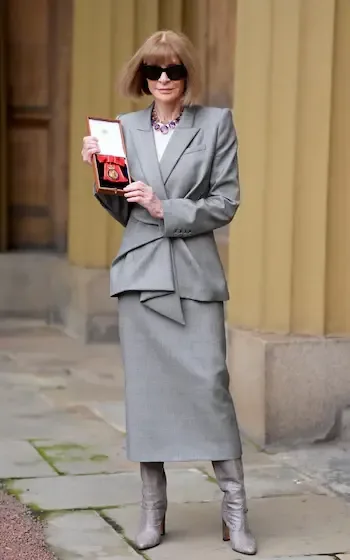 Dame Anna Wintour wearing Prince of Wales check Source: The Telegraph