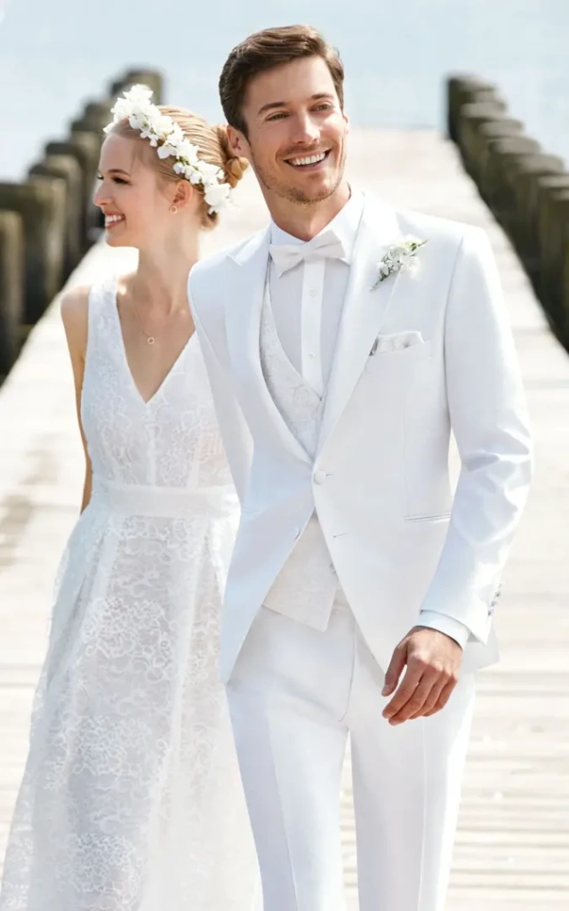 white suit for a wedding