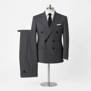 Dark Grey Double Breasted Suit Pater Heritage