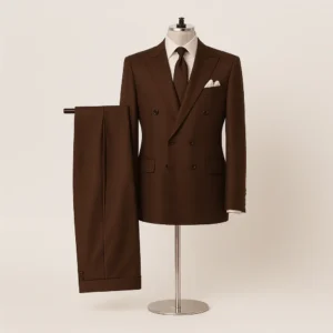 Brown Double Breasted Suit Pater Heritage