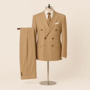 Tan Double Breasted Suit Pater Heritage
