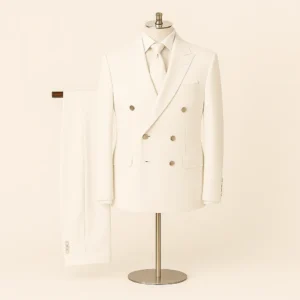 White Double Breasted Suit Pater Heritage