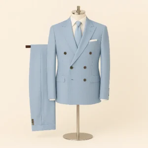 Powder Blue Double Breasted Suit Pater Heritage