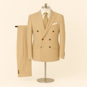 Beige Double Breasted Suit Pater Heritage