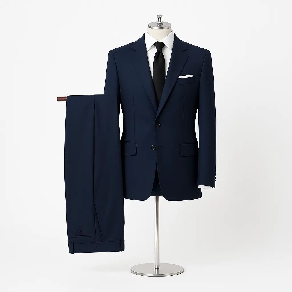 Navy Blue Two Piece Business Suit