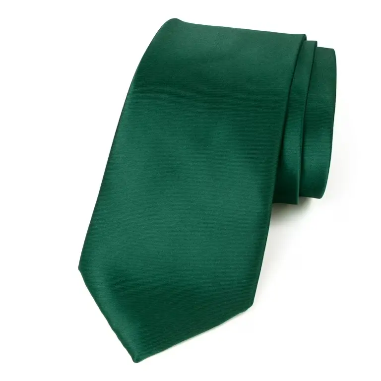 Solid color polyester tie