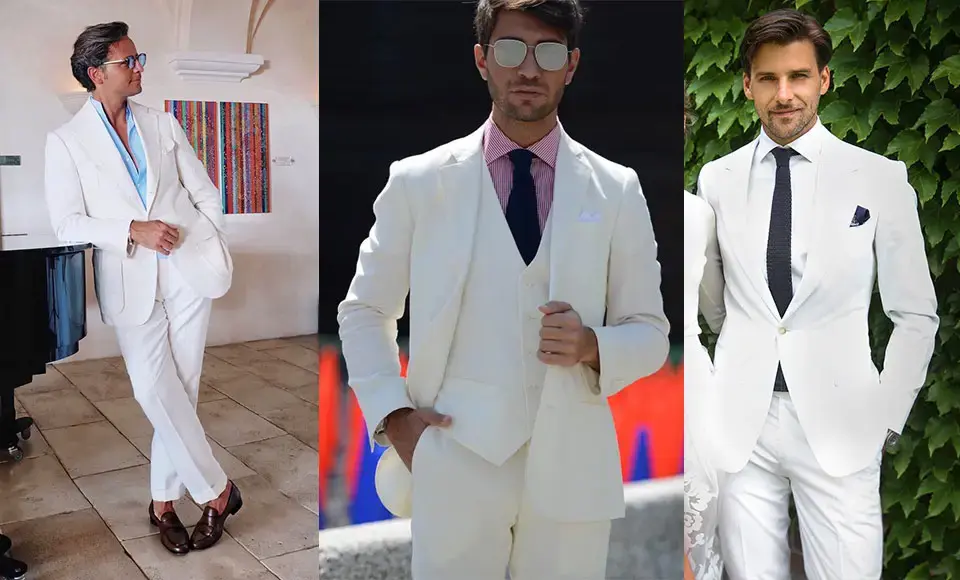 White suit for men