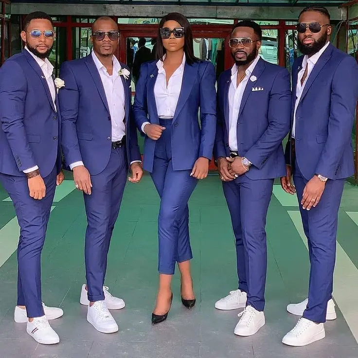 Suit combination for an outdoor wedding