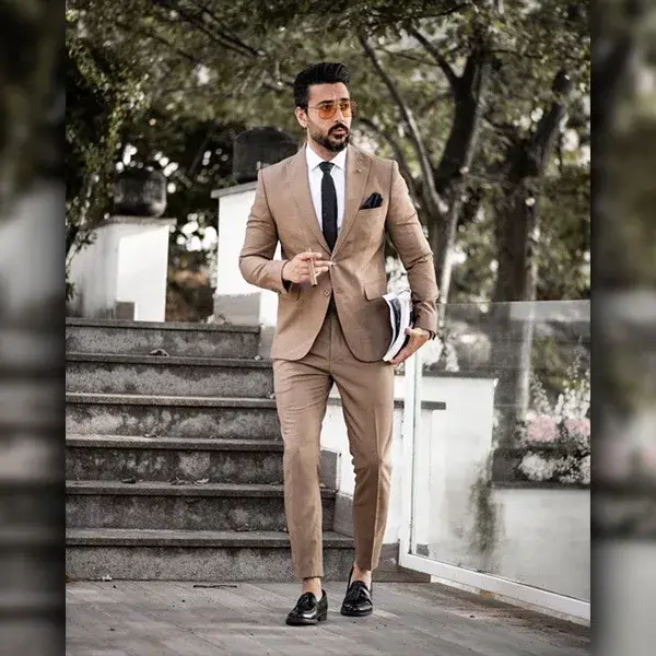 Modern Tan Suit