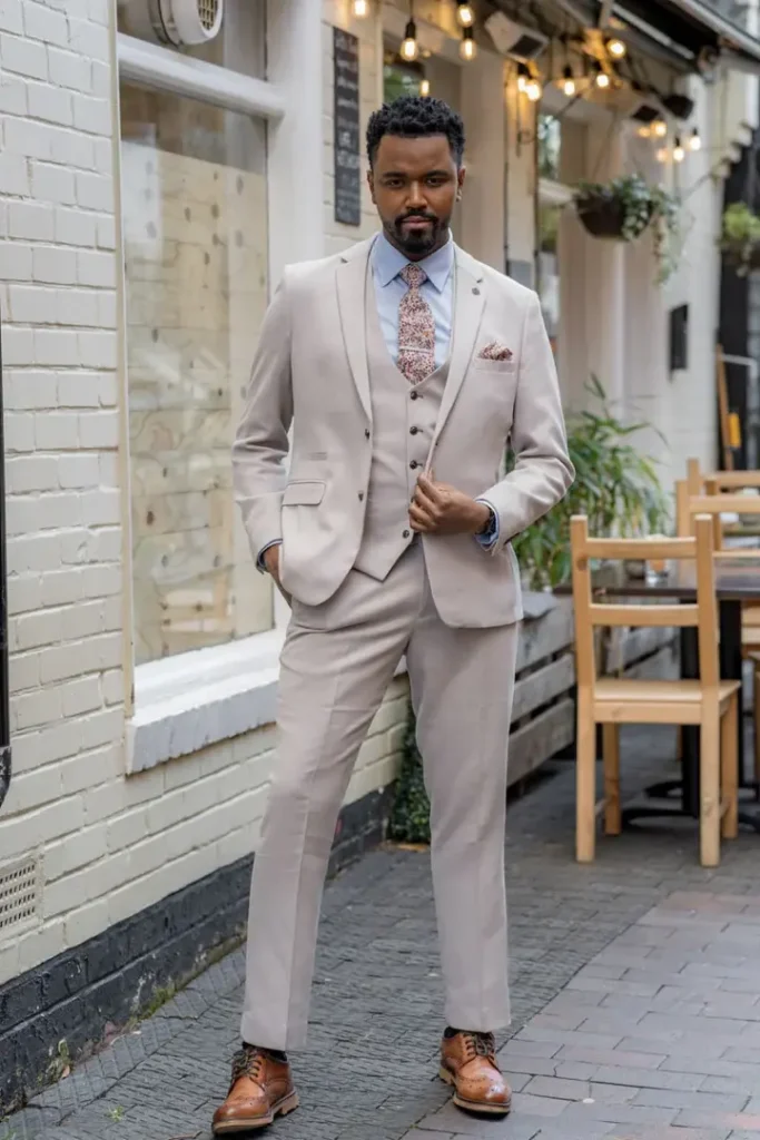 Accessorizing three piece suit